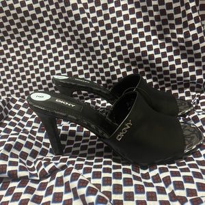 DKNY Black Slides with heel